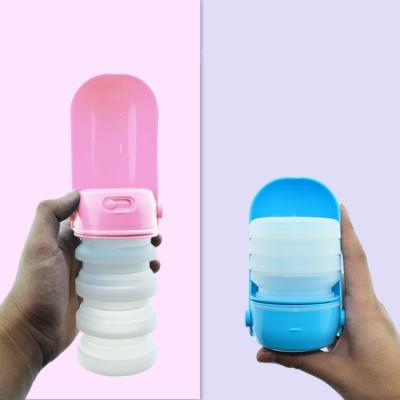 China Sustainable Portable Animal Pet Drinking Water Feeding Cup With Silicone Environmental Protection Food Grade Material for sale