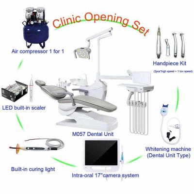 China Modern New Medical Dental Chair Hospital Dental Orthodontics Equipment Products with Lightcure&Scalermicro Fiberleather en venta