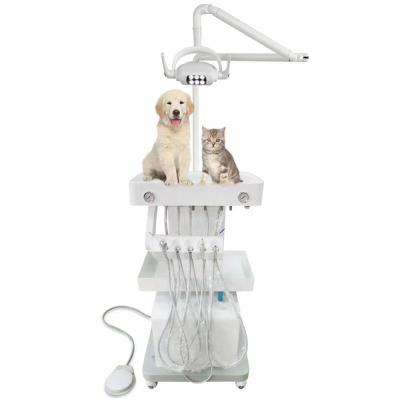 China Dental Lab Products Veterinary Medical Equipments Mobile Dental Unit with LED Light / Dental Trolley with Air Pump en venta