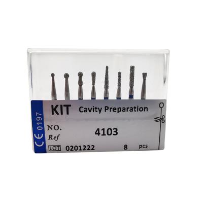 China Dental burs kit Cavity Preparation, Restoratives / dental burs 4103 kit / dental FG burs en venta