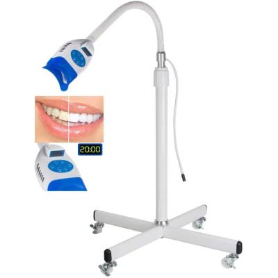 China New Dental standing type with wheel Teeth Whitening / Bleaching Lamp with 10 leds Blue light for sales en venta