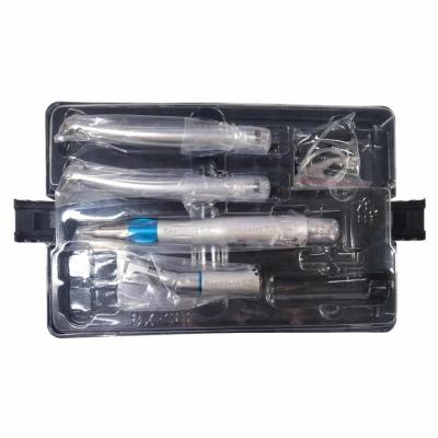 China Dental Handpiece Kit 2pcs LED High Speed Turbine And Low Speed Kit Contra Angle & Straight Handpiece & Air Motor for sale