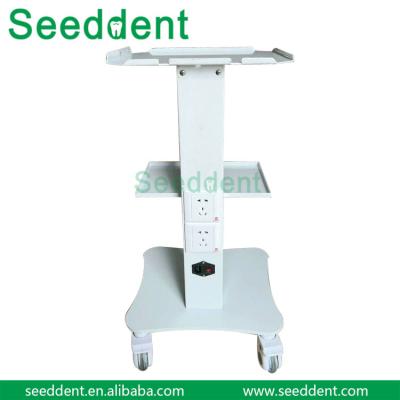 China Dental Metal Built-in Socket Tool Cart / Mobile Instrument Cart / Dental Trolley for sale