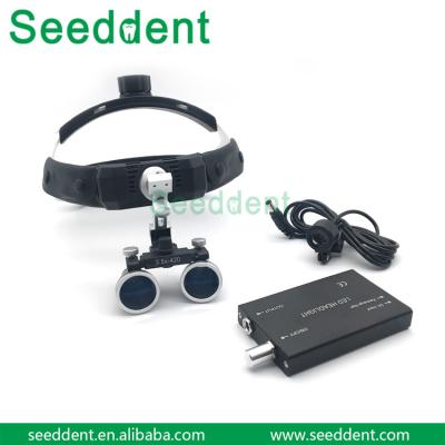 China Headband Dental Loupes with LED Headlight / Surgical Binocular Loupes / 2.5X 3.5X Magnifying Glass SE-K023 for sale