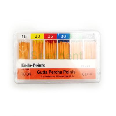 China Dental Endo Gutta Percha Points 04 Taper 60 Point SE-G004 for sale