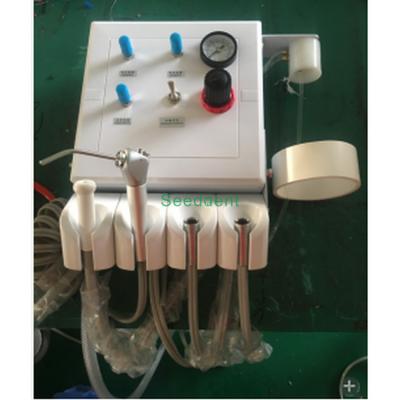 China Small Dental Portable Dental Unit / Dental Turbine with suction, 3 way syringe and handpiece tube 2pcs SE-Q009A for sale