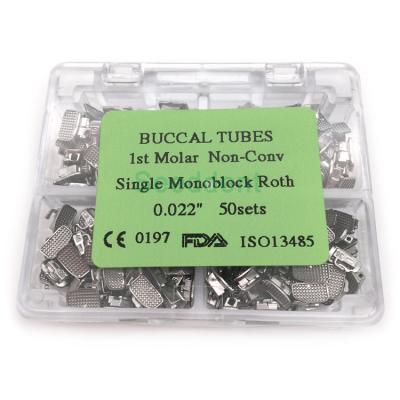 China Dental Orthodontic MIM Buccal Tube Non-Convertible / MIM Bondable Single Buccal Tube 50sets/box SE-O131 for sale