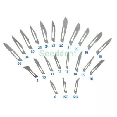 China Dental Carbon Steel Blades Sterile Surgical Blades 100pcc/box en venta