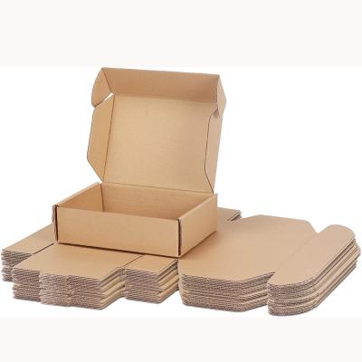 China Recycled Materials Shipping Box Corrugated Mailing Box Kraft Paper Box Suitable For Small Product Packaging for sale