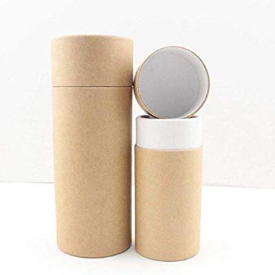 China Recycled Packaging Paper Cylinder Custom Cardboard Biodegradable Materials Round Paper Tube Cosmetic Box With Lid for sale