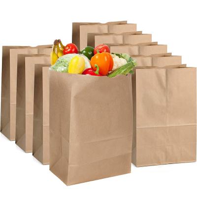 China Recyclable Kraft Paper Packing Supermarket Shopping Bag Gift Environmental Paper Bag for sale