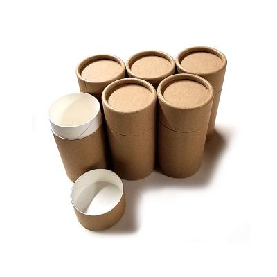 China Recycled Packaging Paper Cylinder Custom Cardboard Biodegradable Materials Round Paper Tube Cosmetic Box With Lid for sale