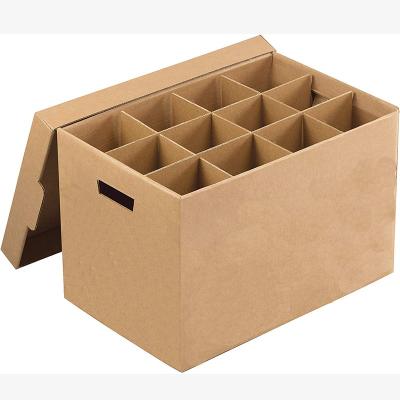 China Wholesale Recycled Materials Factory Corrugated Board 12 Panel Dividers, For Wine Transport, Fragile Tableware for sale