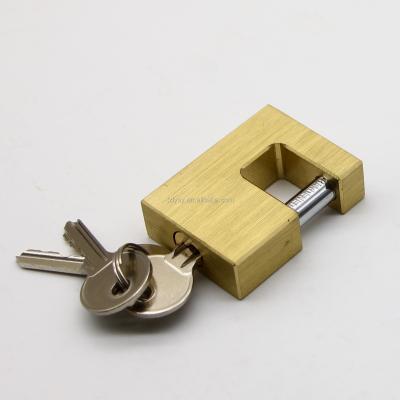 China Safety Tongxiang factory direct sale cheap padlock key lock rectangular brass padlock cheap packing in jiaxing for sale