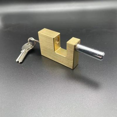 China Security Solid Brass Anti-Cut Cheap 60mm Rectangular Padlock for sale