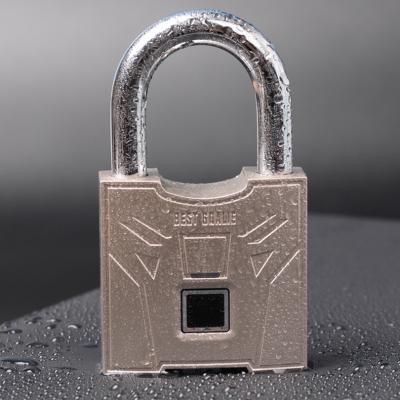 China Zinc Alloy Fingerprint Padlock 58mm Hardened Short Shackle High Security Waterproof IP67 Smart Lock for sale