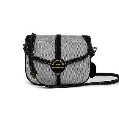 China 2021 new design casual small canvas sling bag for women shoulder bag luxury mini and cross - body bag ladies for sale