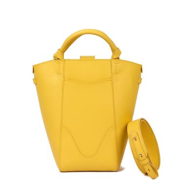 China Power Saver Bucket Bags Women Handbags 2021 High Quality Genuine Leather Bucket Handbag Large Capacity Bucket Bags for sale