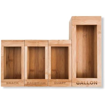 China Wholesale Viable Best Quality Bamboo Storage Box Kitchen Drawer Wooden Organizer Dispenser Compatible for sale