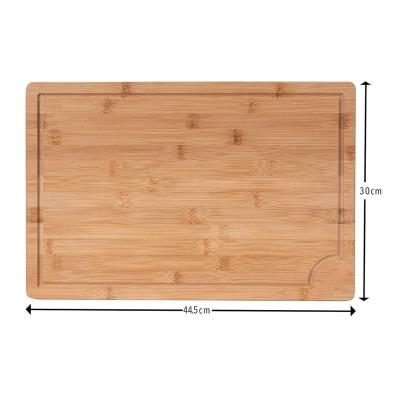 China Wholesale Sustainable Natural Organic Bamboo Cutting Board Chopping Plates Bamboo Panel with Juice Groove and Handle for Kitchen for sale