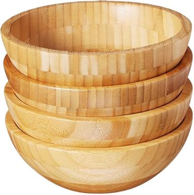 China Sustainable handmade acacia bamboo salad bowl 7