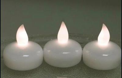 China Illuminated Swimming Pool Floating LED Tea Lights / Floating Tealight Candles for sale