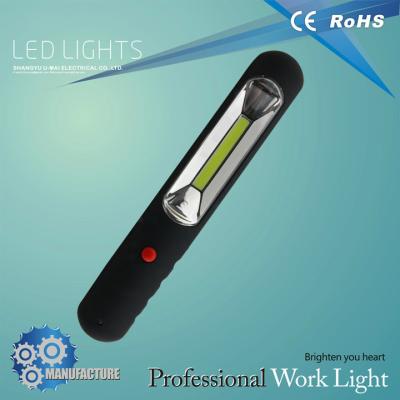 China Brightly LED handheld Lights , 3w cob led work lamp black shape Belt hook for sale