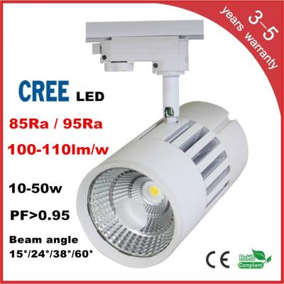 China 40W CREE COB High Power LED Track Lights For Clothing Store 3 - 5 Years Warranty for sale