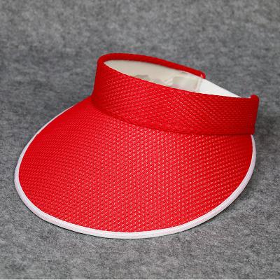 China Custom logo 2021 character new men's and women's summer advertising covers direct sun visor grid solid color sun visor hat for sale