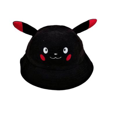 China Kids Striped Pikachu Sun Protection Boy And Girl's Baby Fisherman Spring And Autumn Travel Hat for sale