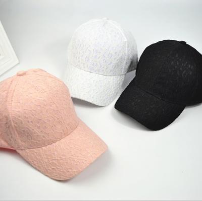 China breathable & New Fashion Women Waterproof Luxury Lace Hats Wholesale Premium Lady Lace Baseball Hat Hats for sale