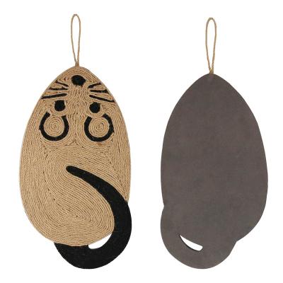 China Hot Selling Mail Viable Mat Foldable Sisal Scratcher Sisal Toy Cat Scratching Cartoon Mouse Model Board Pads for sale