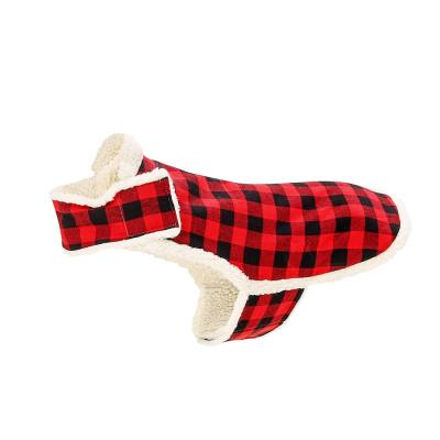 China Viable Wholesale Customized Matching Christmas Pet Clothes Plaid Pet Apparel Dog Clothes For Large Dogs for sale