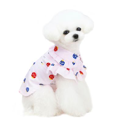 China Puppy Viable Accessories Print Pineapple Print Summer Spring Summer Dog Apparel T-shirt Pet Shirts Pet Shirts for sale