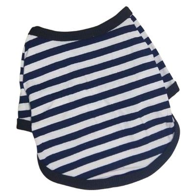 China Viable Wholesale Multicolor Striped Pet Clothes Luxury Cotton Pet Shirt Dog T-shirt Pet Clothes for sale