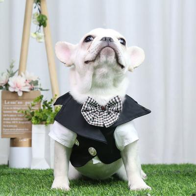 China Viable Wholesale Puppy Wedding 3XL Tuxedo Pet T-shirt Medium Dog Clothes Luxury Pet Clothes Summer Pet Costume for sale