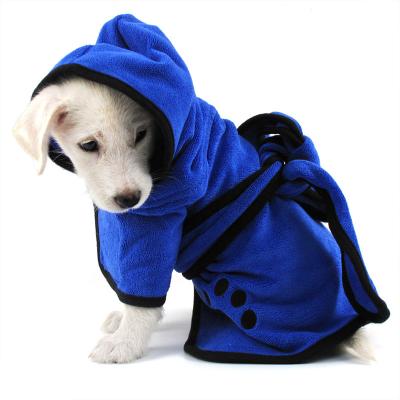 China Microfiber Dog Viable Soft Cloth Pet Absorbent Bathrobe Dog Quick Dry Cleaning Towel Drying Coats for sale