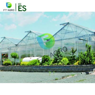 China Easily Assembled PC Sheet 10mm Polycarbonate Agricultural Greenhouse for sale