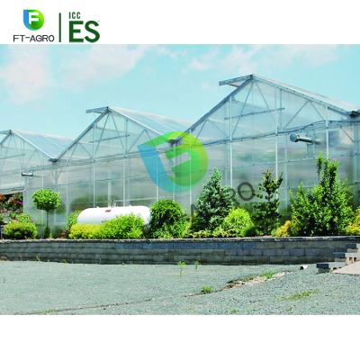 China Easily Assembled Polycarbonate Full Sheet Agricultural Greenhouse With Quick Erection for sale