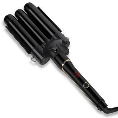 China Wave Curling Barrel Triple Curling Iron For Triple Iron Beach for sale