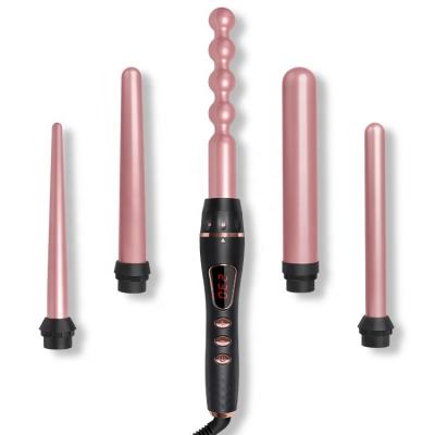 China Curling Wand Set 2020 Ceramic Interchange 5 In 1 Hair Curling Wand Set for sale