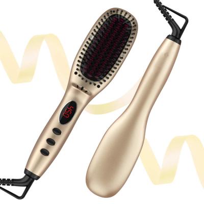 China Women's and Men's Compact Hair Straightener Brush 2 in 1 for Hair and Beard for sale