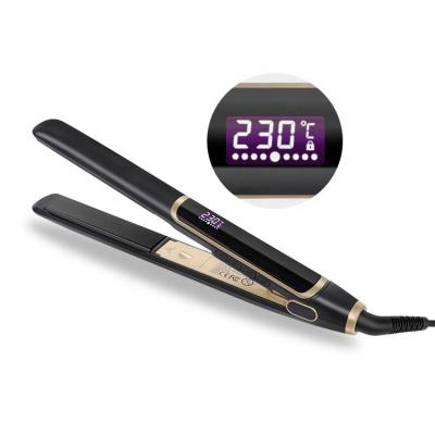 China 3D Floating Flats 2019 New 2 In 1 Tourmaline Ceramic Flat Iron Hair Straightener And Curler With LCD Digital Temperature Display for sale