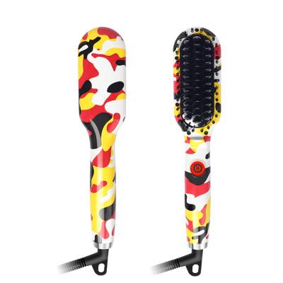 China Bestselling Hair Straightener+Comb+Styling Amazon Private Label Hair Straightener Brush Hair Straightener Brush Ceramic Hot Curling Electric Heated Ionic Comb for sale