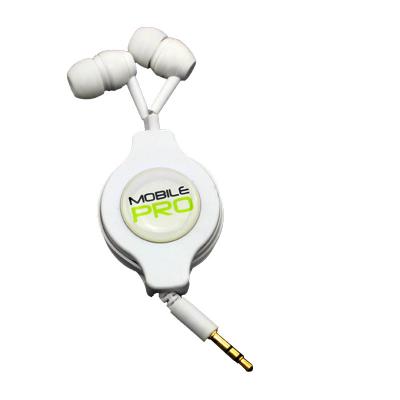 China High Quality Dual 3.5mm Stereo Retractable In Ear Retractable Earphone For MP3/MP4 for sale