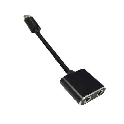 China High Quality Audio Transfer TYPE C to 3.5mm Female and Type C Cable Female Adapter Charging Adapter Cable for sale