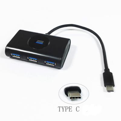 China ABS Shell +PVC Wire 4 In 1 USB3.0 Type C USB Hub 30CM Port Length for sale