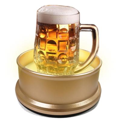 China Custom Factory Eco - Friendly LED Bottle Coaster For Beer Bar for sale