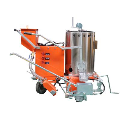 China Dual Shot Manual Self Propelled Road Marking Paint Thermoplastic Painting Machine for sale