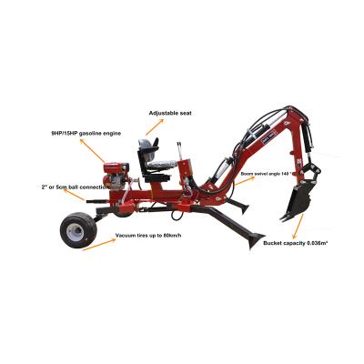 China China Factory Supply Mobile Mini Excavator Towable Backhoe Price Agriculture Machinery for sale